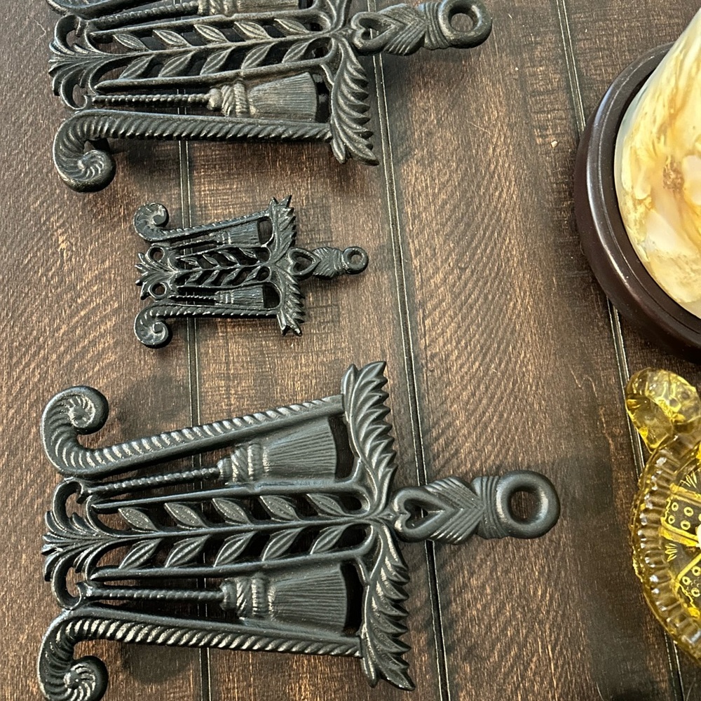 Black Wrought Iron Wall Decor Set